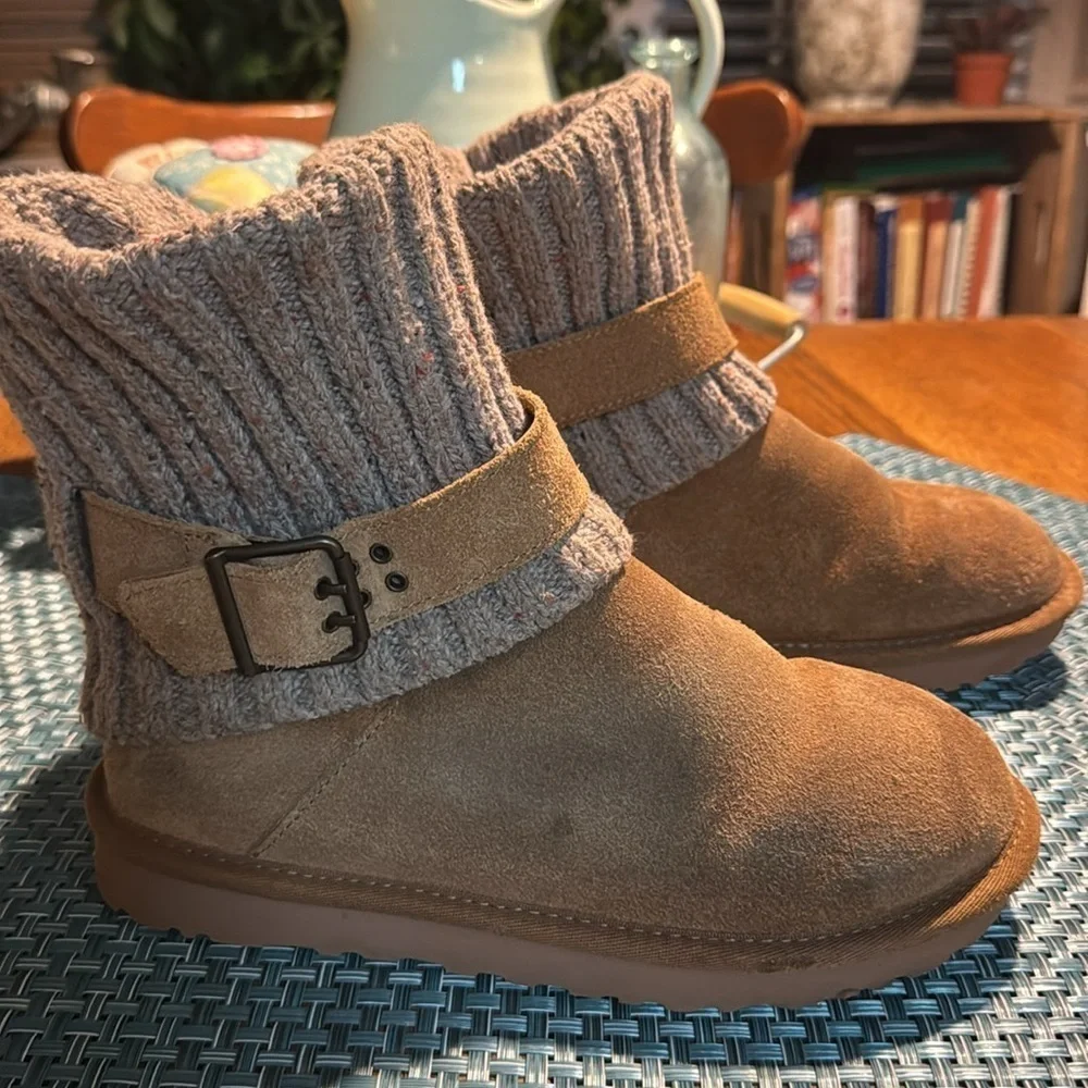 Ugg Uggs Cambridge Chestnut Knit Leather Size 7